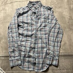 Vineyard Vines Classic Fit Tucker Shirt Men's Size Xs  Plaid Blue Cotton